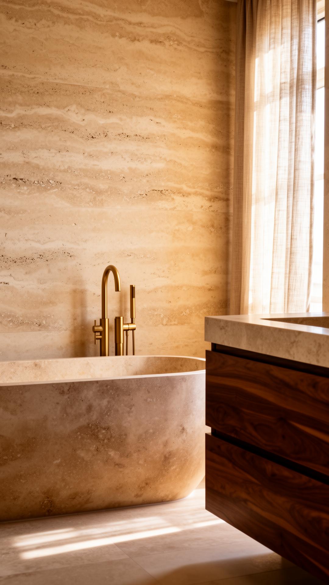 Travertine & Walnut Suite